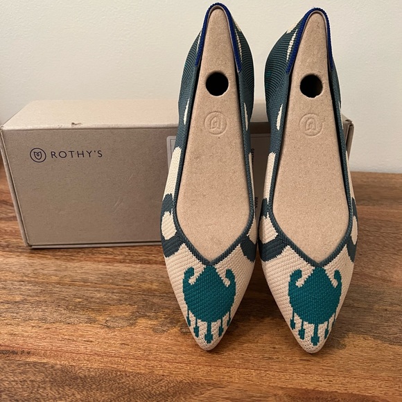 Rothy's Shoes - Rothy’s Moroccan Green Point Flat- NIB - Size 7.5